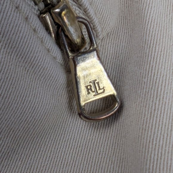 Lauren Ralph Lauren Chino Khaki Pants Size 4 With 2 Tiny Bleach Spots On Leg - Picture 6 of 14